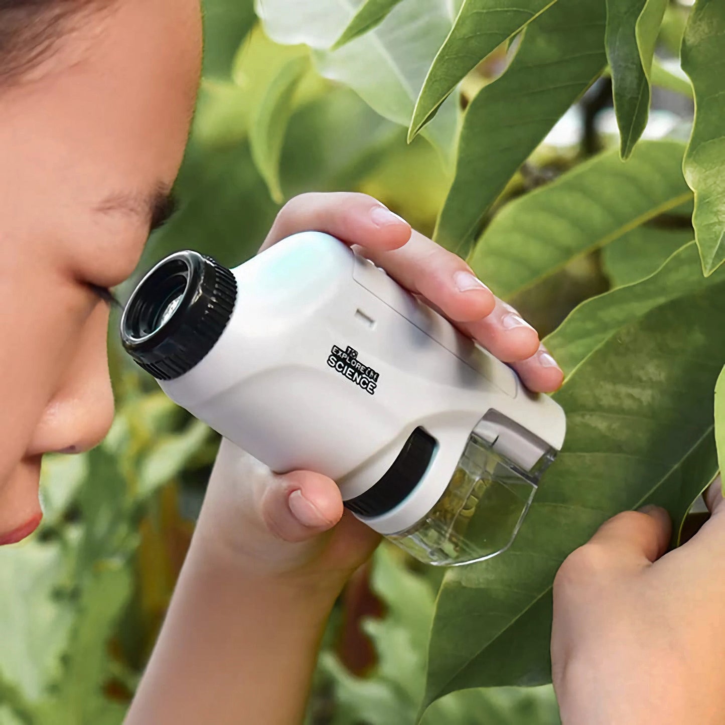 ExploreZoom Junior : microscope LED compact pour enfants – Grossissement 60X-120X, cadeau parfait pour les jeunes explorateurs