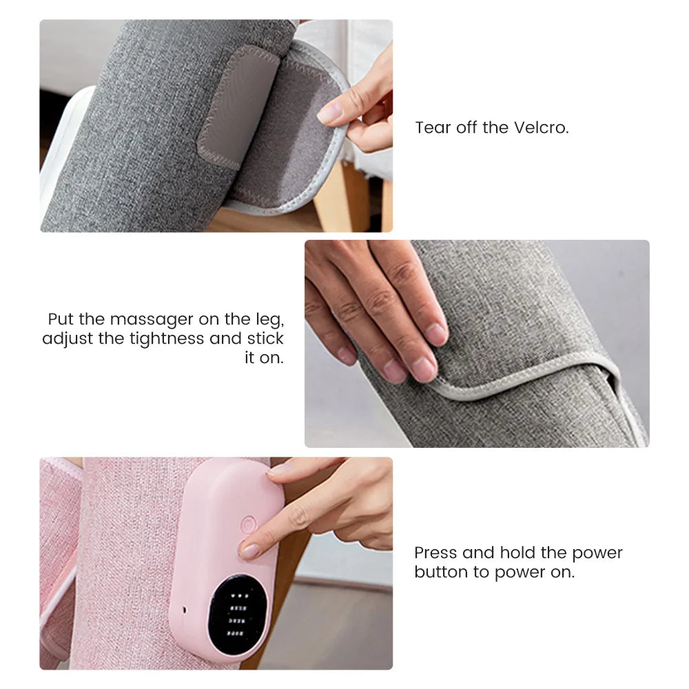 Hot compress,air pressure and vibration massager